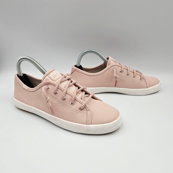 Keds Shoes Girls 2 Pink Starserve Faux Leather Slip On Preppy Sneakers - Picture 5 of 9